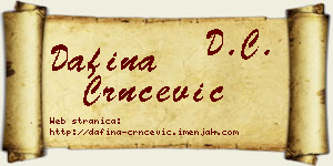 Dafina Crnčević vizit kartica